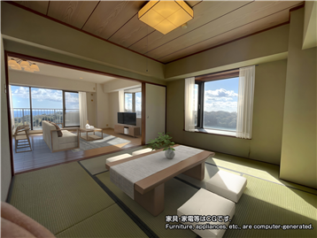 LDKと和室1／家具・家電等はCGです。