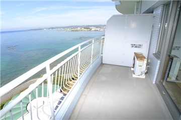 バルコニー/北向きに撮影