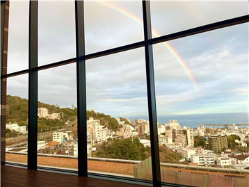 7階エレベーターホールからの眺望