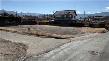 北西接道より敷地撮影