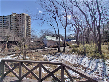 ウッドデッキより南方向の眺望