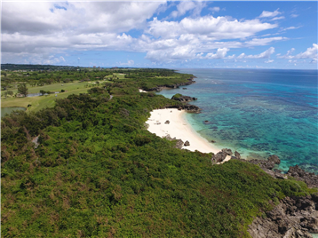 南側のビーチ／ドローン撮影