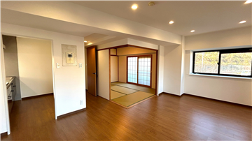 リビングダイニングルーム(南側から北側を撮影)