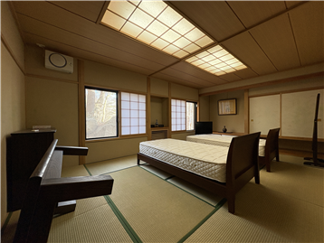 約12.4畳の和室1(南方向を撮影)