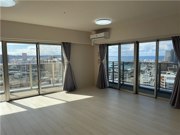 二面開口のLDK／北側から撮影（ 2023年1月撮影）