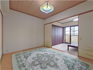 和室の西側角より洋室1方向