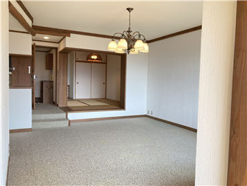 和室と一体利用出来るリビング（リフォーム・補修等前）