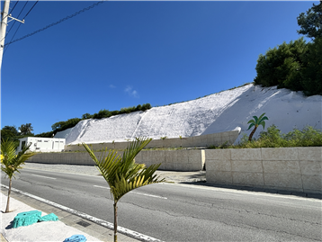 前面道路と敷地／南西方向を撮影