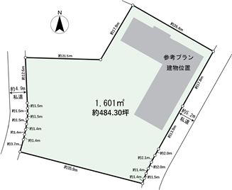 【参考例】設計プラン:敷地配置図