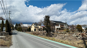 東側前面道路（北方向を撮影）