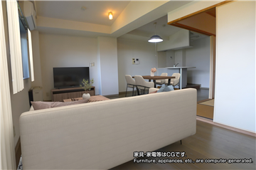 LDK （※家具・家電等はCGです。）