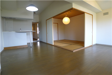 LDK／窓側から南東方向を撮影（リフォーム・補修等前）