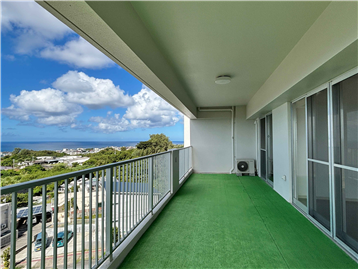 オーシャンビューのバルコニー