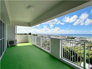 オーシャンビューのバルコニー