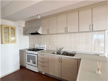 作業スペースの広いL型キッチン