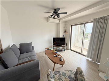 シーリングファン付照明のあるLDK