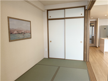 和室/西方向を撮影(家具・家電等はCGです)