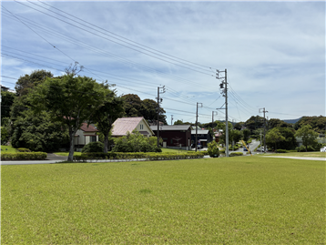 北東側から敷地内を撮影