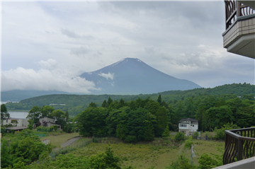 バルコニーからの富士山の眺望／南西方向を撮影