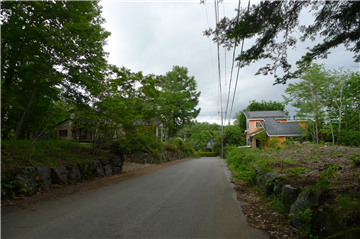 前面道路(北東方向を撮影)