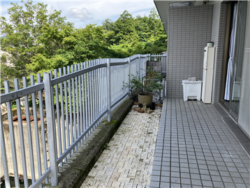 9.93 ㎡ のテラス/東方向を撮影