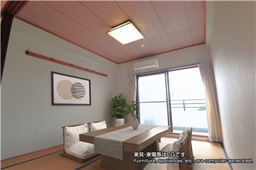和室/南西方向を撮影(家具・家電等はCGです。)