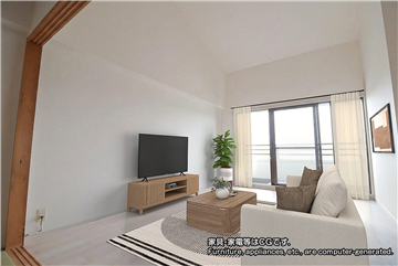 LDK(家具・家電等はCGです。)