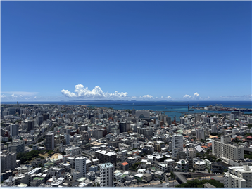 バルコニーからの慶良間諸島/西方向から撮影