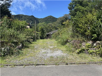 南東側接道から敷地を撮影