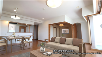 LDKと洋室(家具・家電等はCGです)