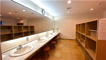 温泉大浴場脱衣所