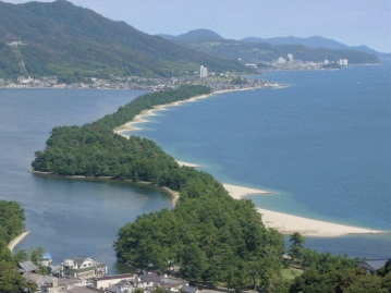 日本三景「天橋立」天橋立飛龍観、車約35分・約16.1Km